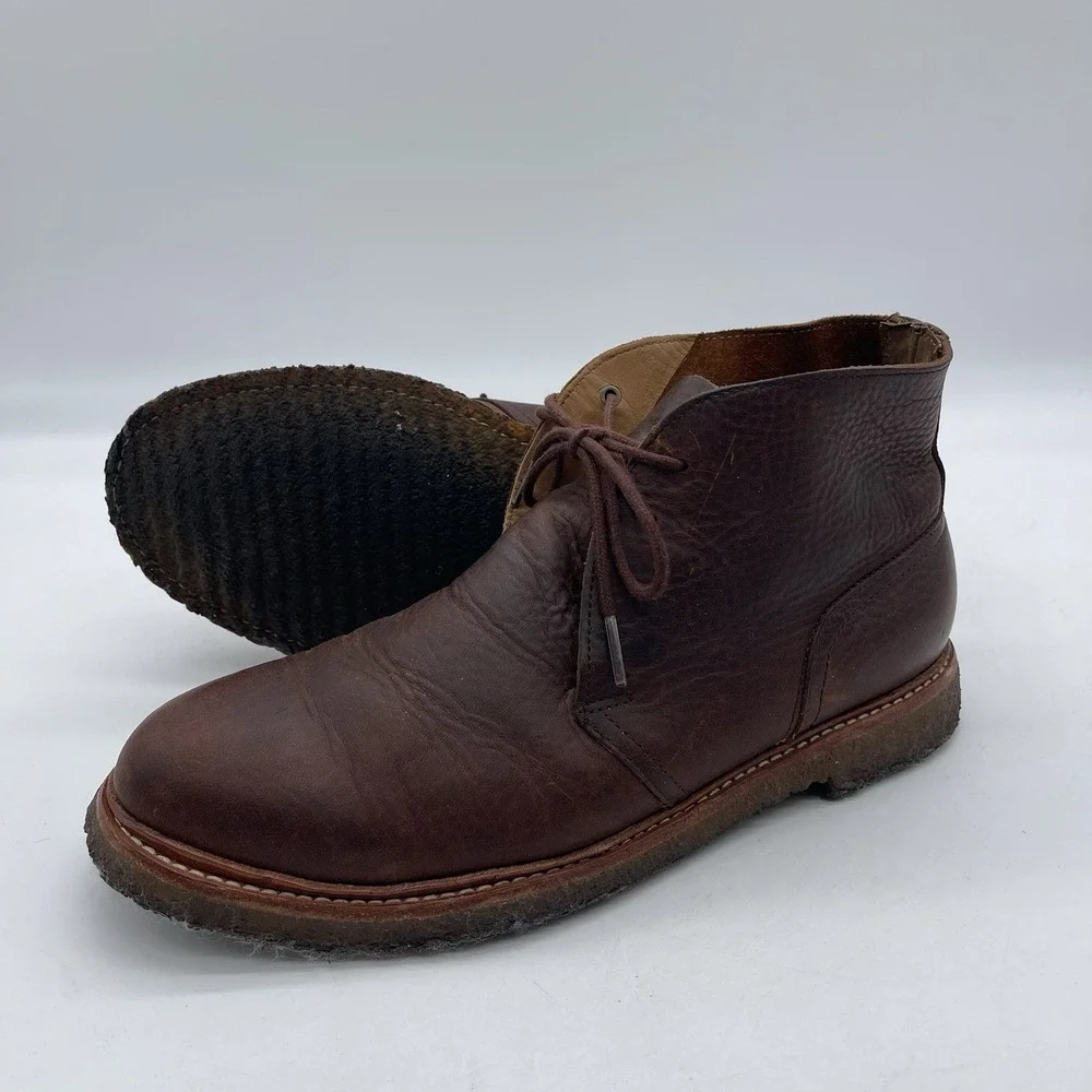 Polo Ralph Lauren Karlyle Mens Approximate Size 9/9.5 Chukka Boots Brown Leather